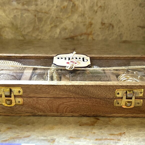 Craft and Sewing Kit in Wooden Box, Never Opened - Picture 3 of 4